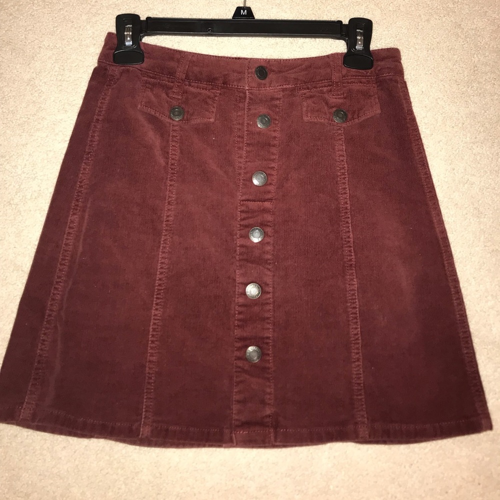 Mossimo rusty red corduroy mini skirt